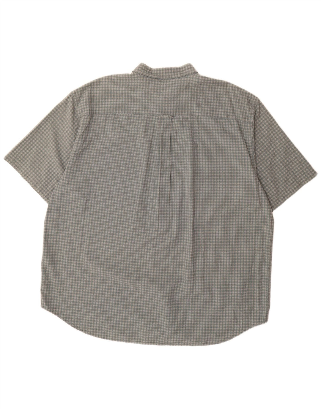Eddie Bauer Herren Kurzarmhemd 2XL Grau Gingham Baumwolle