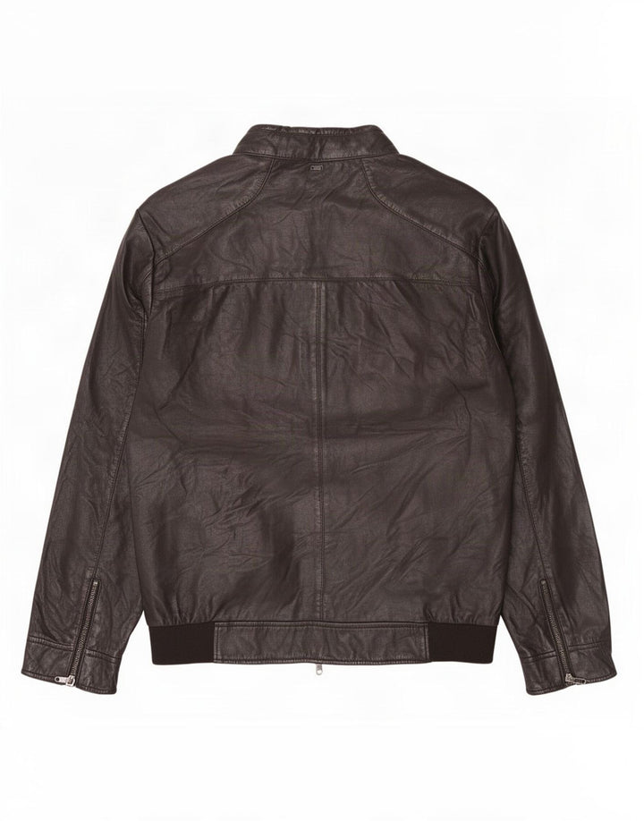 Liu Jo Herren Lederjacke UK 42 XL Schwarz