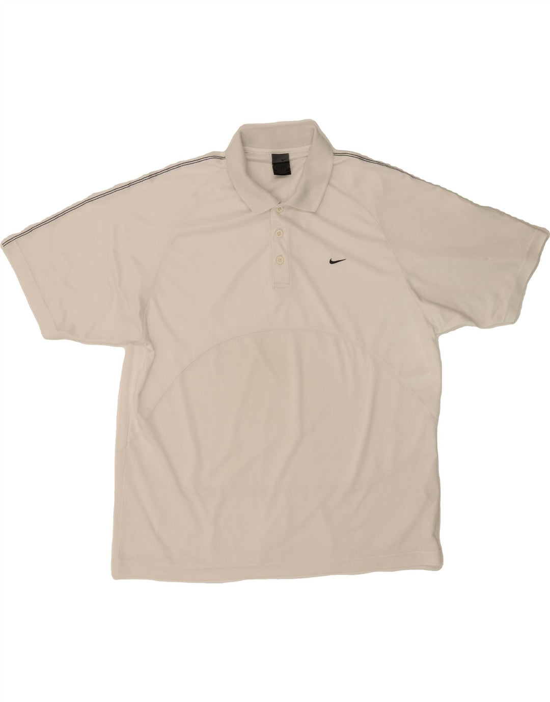 NIKE Mens Dri Fit Polo Shirt XL White Polyester Vintage Nike and Second-Hand Nike from Messina Hembry 