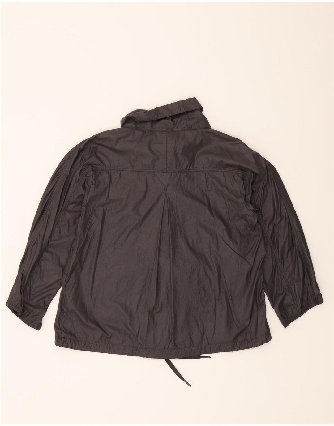 NIKE Womens 3/4 Sleeve Pullover Rain Jacket UK 10/12 Medium Grey Nylon Vintage Nike and Second-Hand Nike from Messina Hembry 