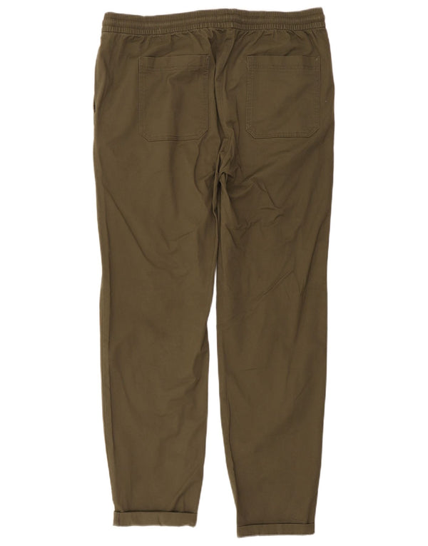 Marks & Spencer Herren Tapered-Hose, Größe L, W38, L30, Khaki, Baumwolle