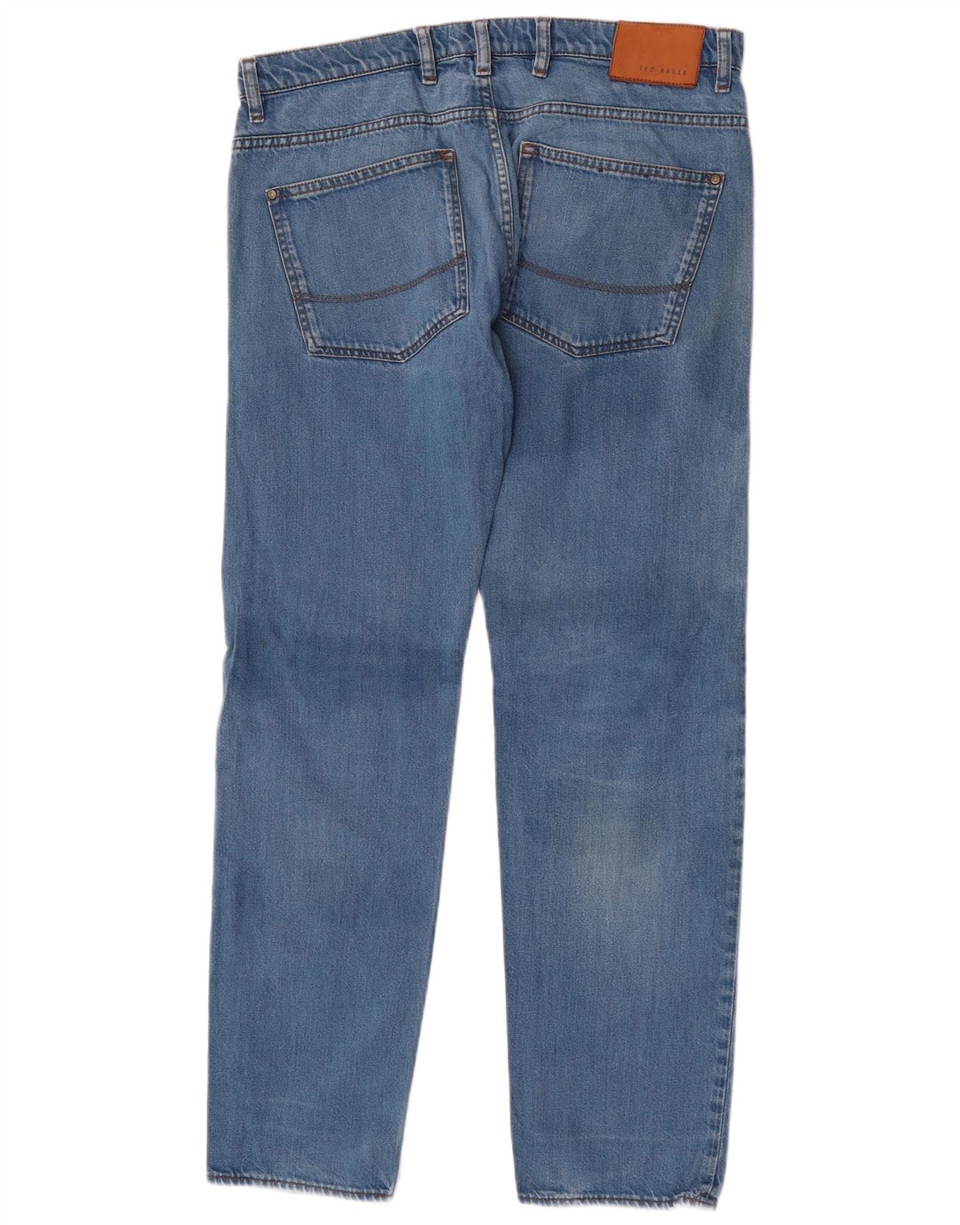 Ted Baker Herren Straight Jeans W34 L32 Blaues Polyester