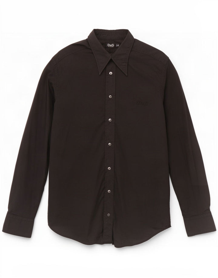 Dolce & Gabbana Herrenhemd IT 48 Medium Black Cotton