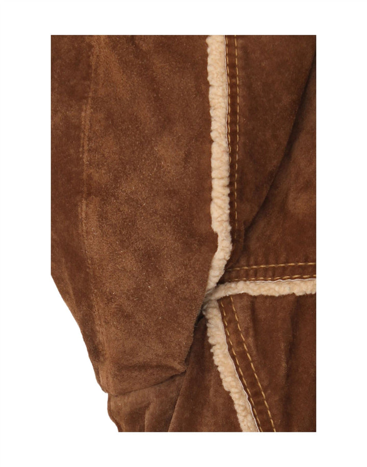 Conbipel Damen Shearling Jacke IT 48 XL Braunes Leder