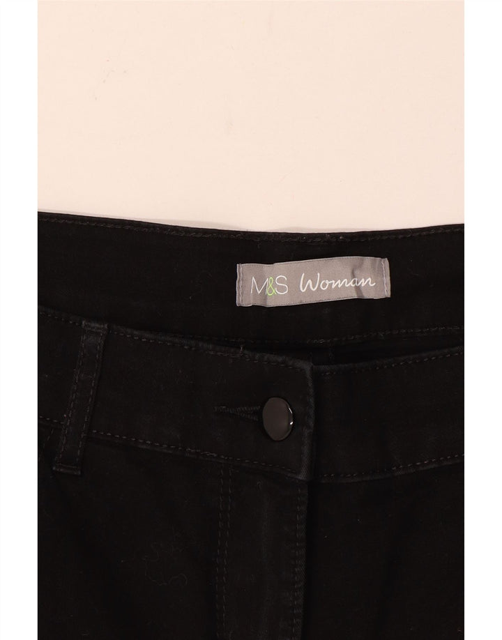 MARKS & SPENCER Damen Straight Jeans W32 L30 Schwarz