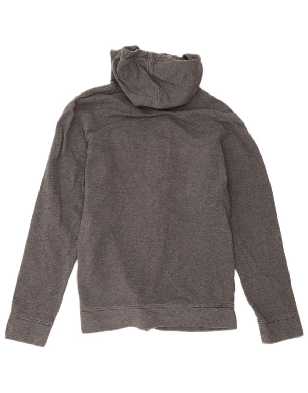 Adidas Damen Zip Hoodie Pullover UK 10 Small Grau Baumwolle