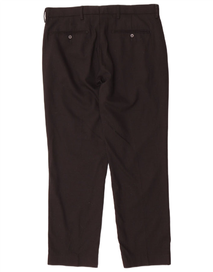 Marks & Spencer Herren-Chinohose mit normaler Passform, W34, L29, schwarze Wolle