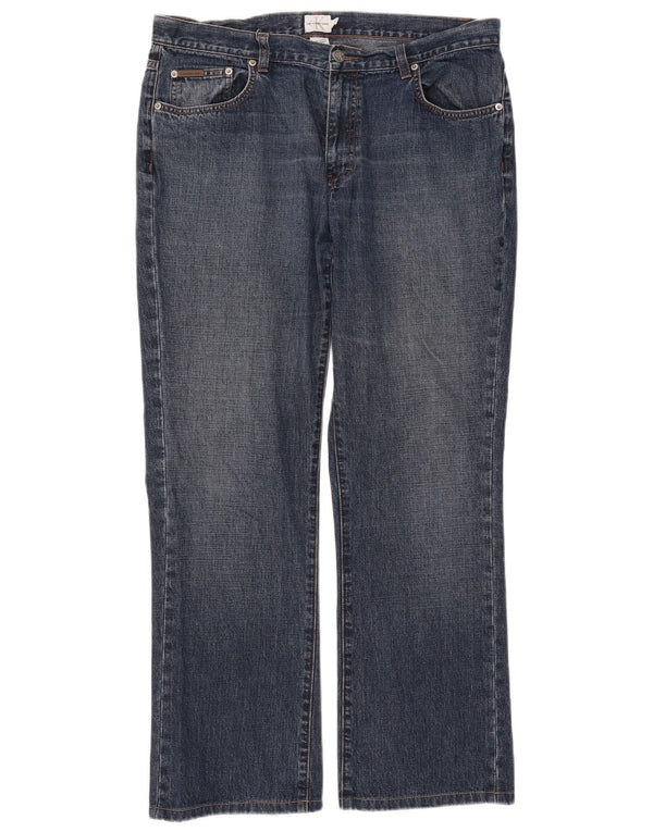 Calvin Klein Damen Straight Jeans US 16 2XL W36 L30 Blaue Baumwolle