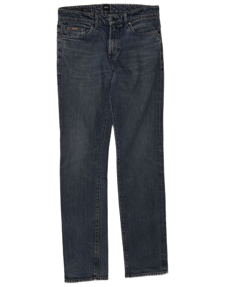 Hugo Boss Herren Slim Jeans W30 L32 Blaue Baumwolle