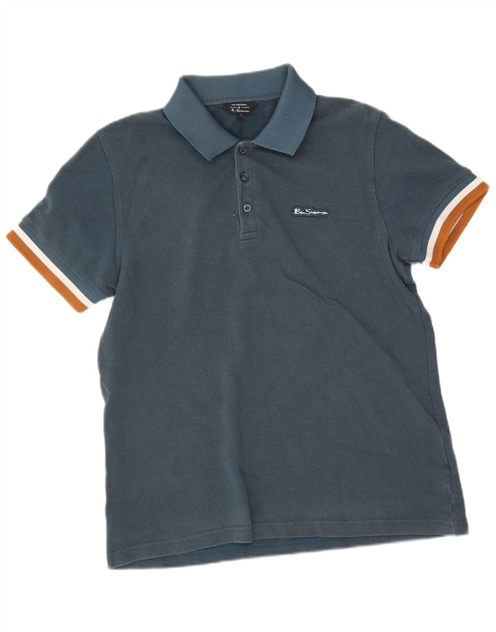 Ben Sherman Herren-Poloshirt, große blaue Baumwolle