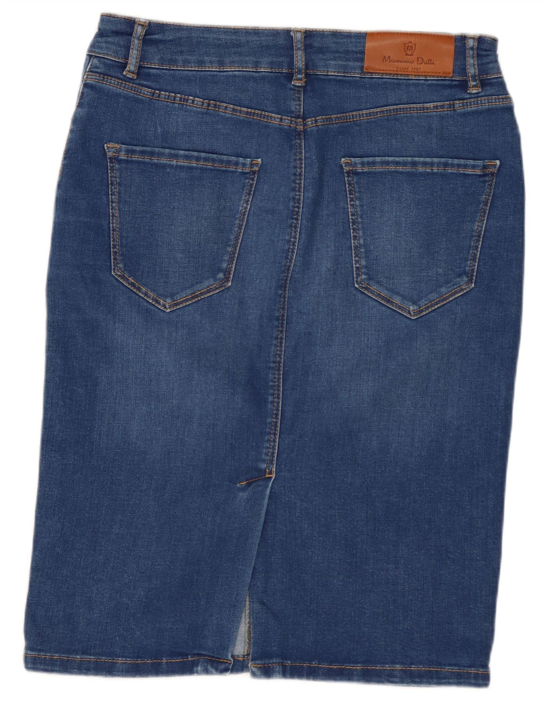 Massimo Dutti Damen Jeansrock EU 38 Small W28 Blau