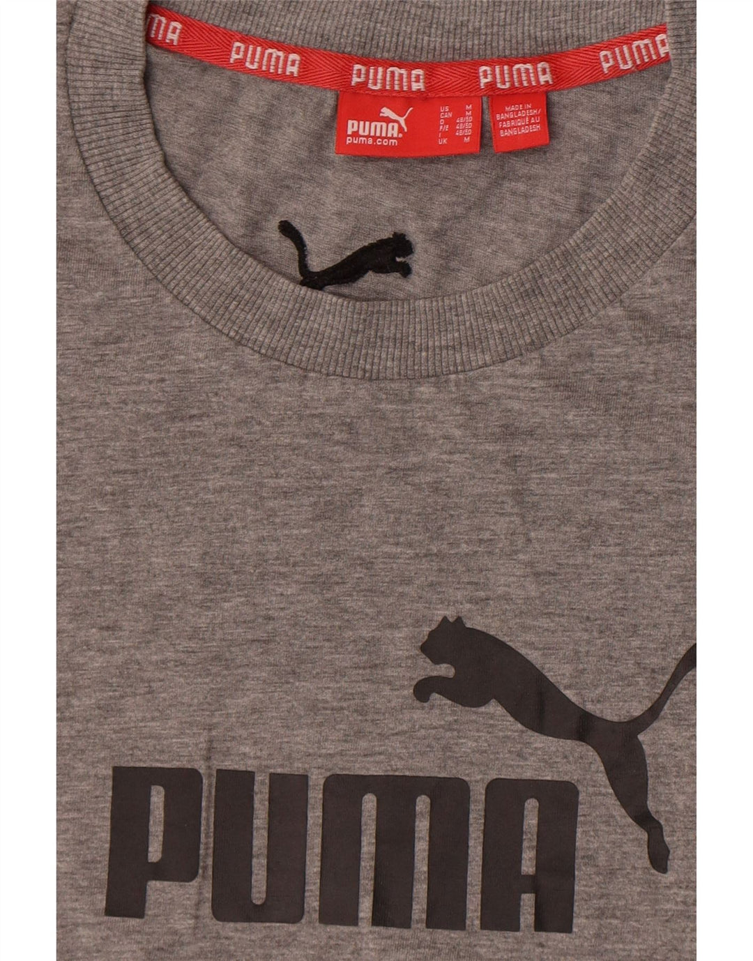 Puma Herren Grafik-T-Shirt-Oberteil Mittelgrau