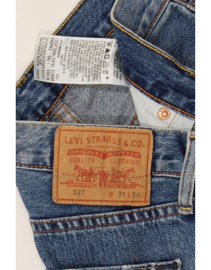 Levi's Herren 527 Bootcut Jeans W31 L31 Blaue Baumwolle