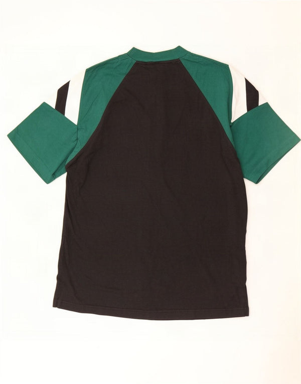 Adidas Herren T-Shirt Top Small Schwarz Colourblock Baumwolle
