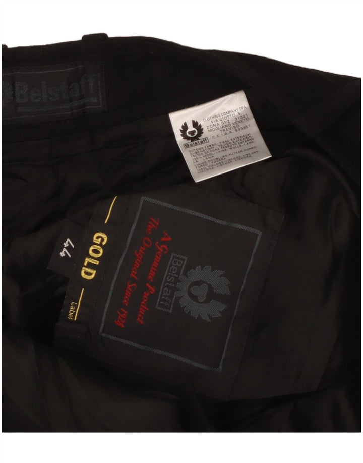 Belstaff Damen Grafik-Bleistiftrock IT 44 Medium W30 Schwarze Wolle