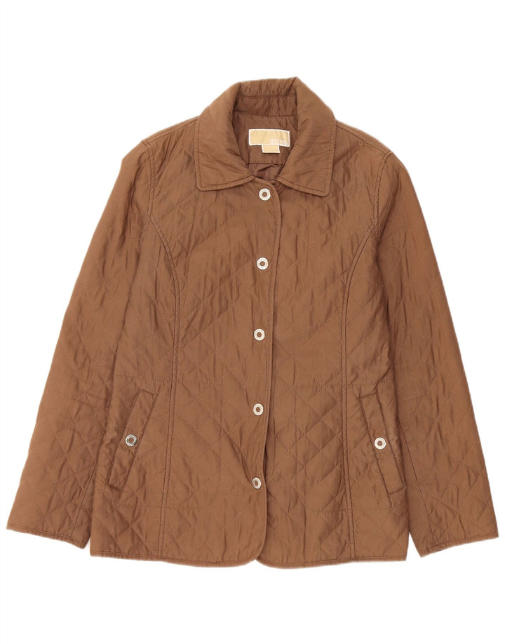 Michael Kors Damen Steppjacke UK 14 Mittelbraunes Polyester