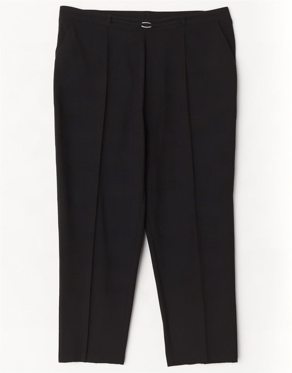 Marks & Spencer Damen-Freizeithose mit hoher Taille, UK 20, 2XL, W40, L26, Schwarz
