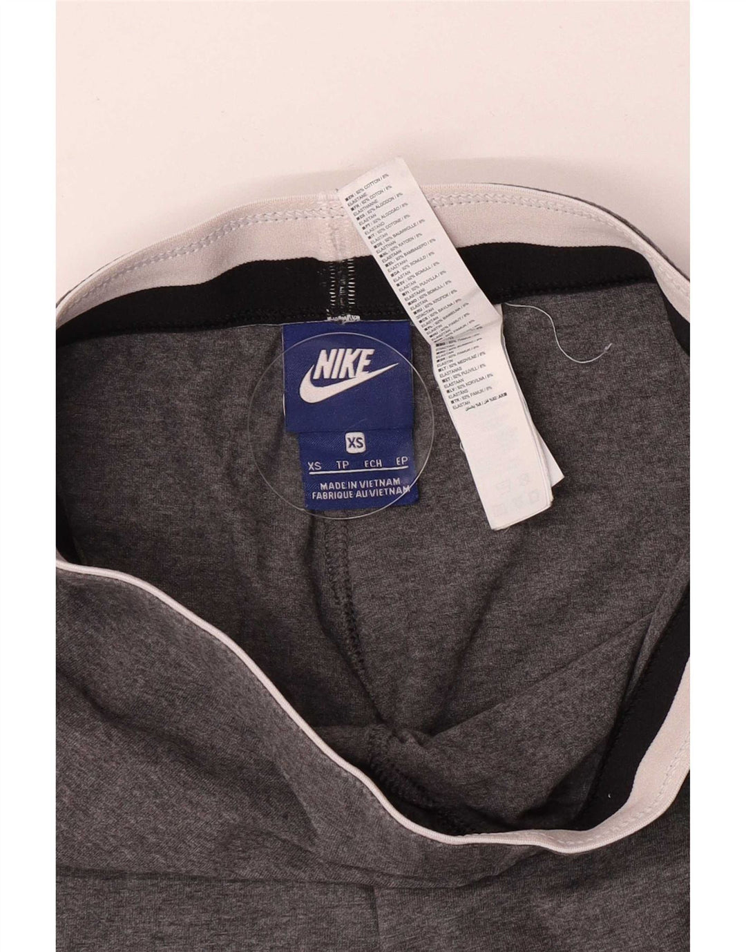 Nike Womens Graphic Leggings UK 4 XS Graue Baumwolle