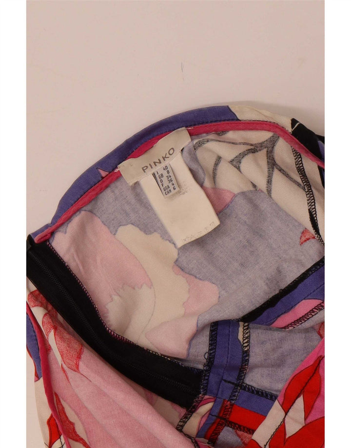 Pinko Damen Minirock UK 8 Small W30 Mehrfarbig geblümt