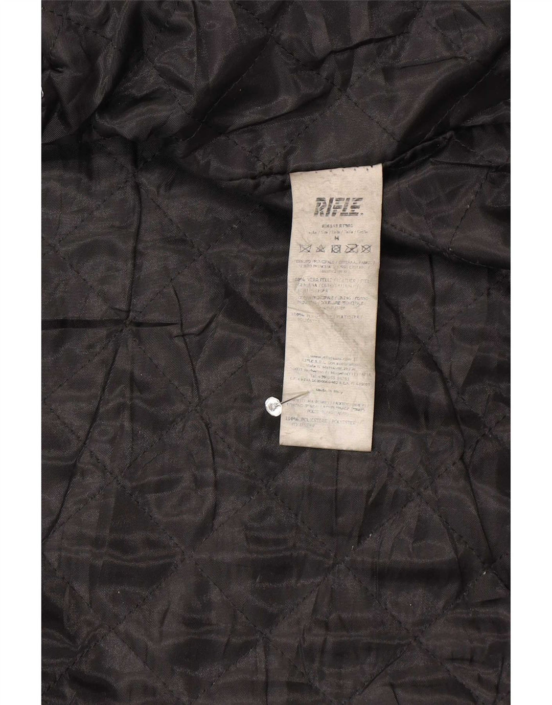 Rifle Womens Leder Racer Jacke Uk 14 Medium Schwarz