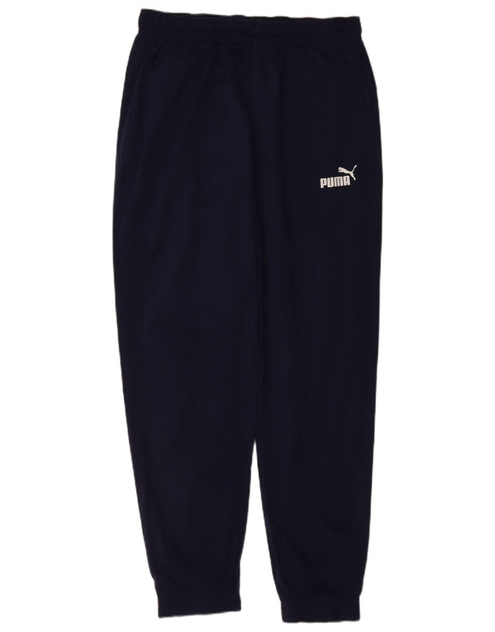 PUMA Herren-Trainingshose, Jogginghose, groß, marineblaues Nylon