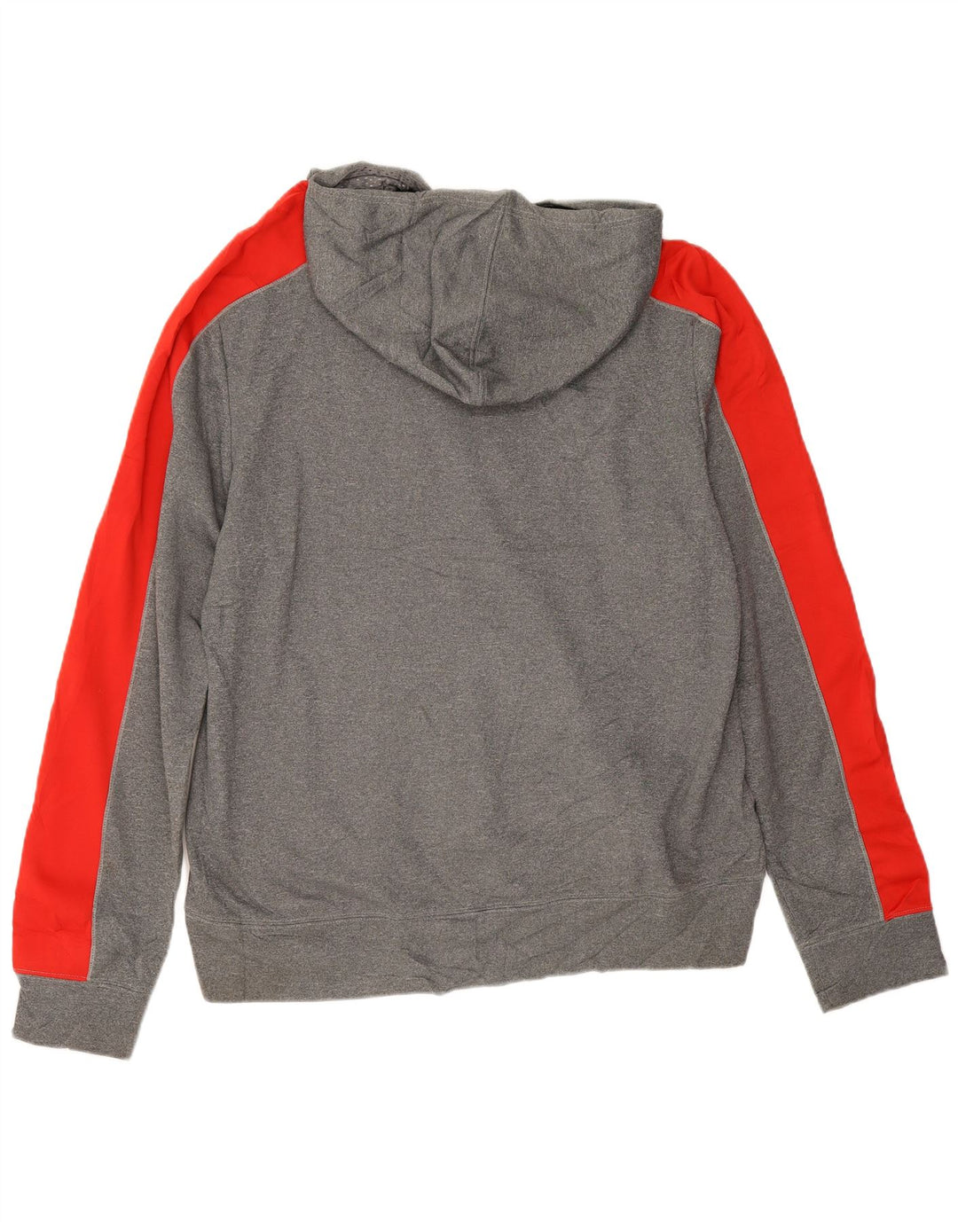 Fila Herren-Kapuzenpullover mit Grafik, 2XL, graues Farbblock-Polyester