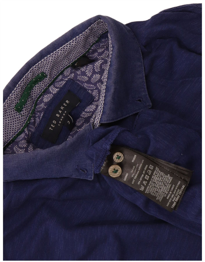 Ted Baker Herren-Poloshirt, Größe 3, mittelgroß, marineblau, Baumwolle