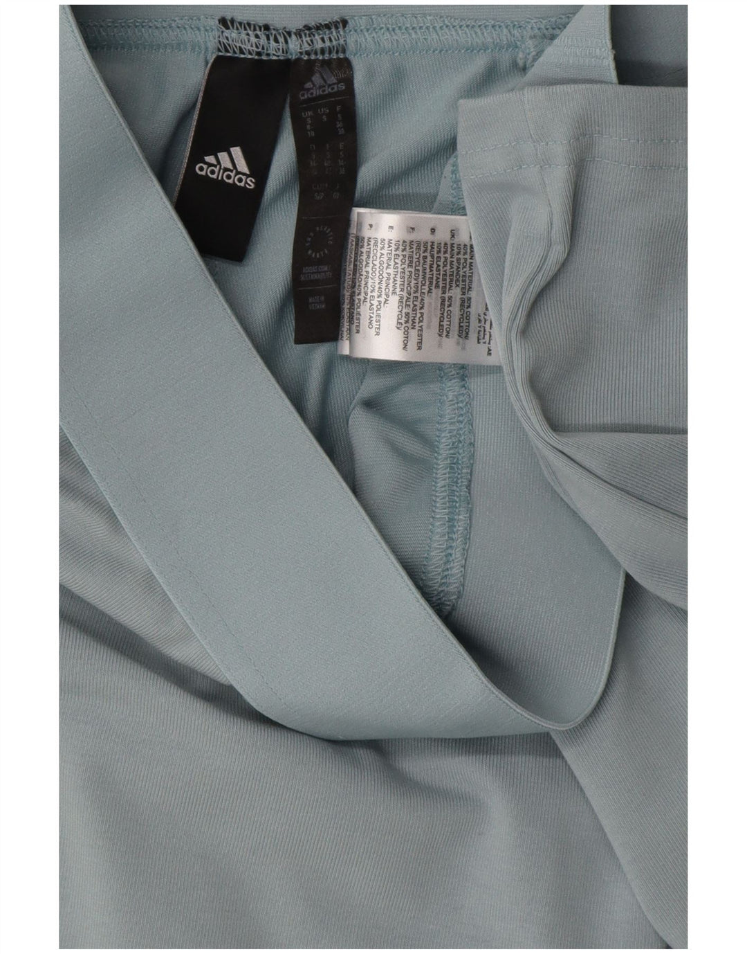 ADIDAS Damen Graphic Leggings UK 8/10 Small Blaue Baumwolle