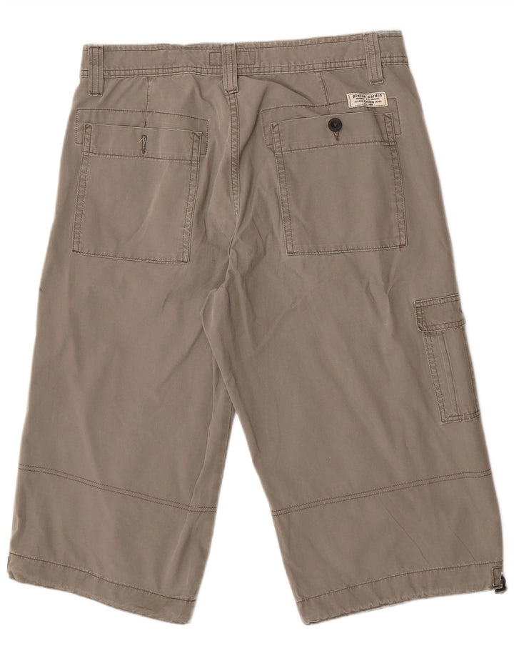 Pierre Cardin Herren Cargo-Bermudashorts W33 mittelgraue Baumwolle