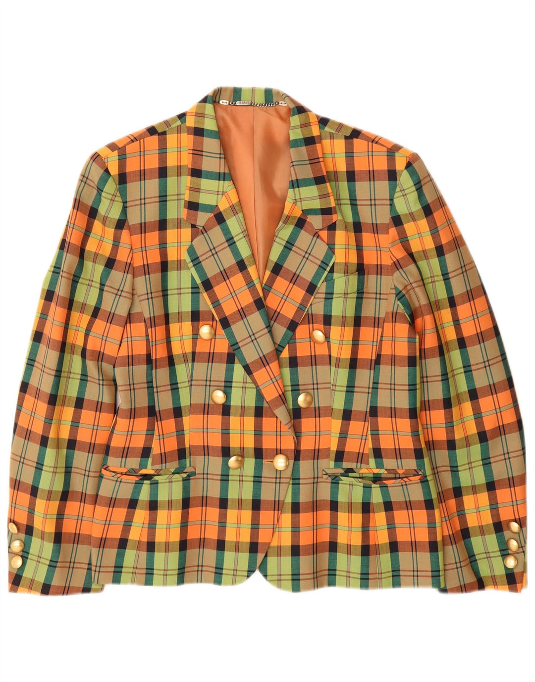 HMC Zweireihiger Damen-Blazer, Gr. 12, mittelgroß, mehrfarbig, kariert