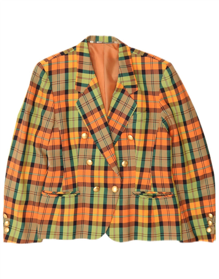 HMC Zweireihiger Damen-Blazer, Gr. 12, mittelgroß, mehrfarbig, kariert