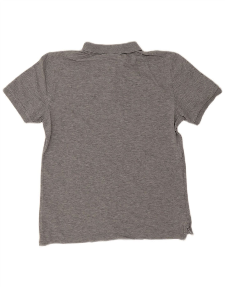 Calvin Klein Herren-Poloshirt aus mittelgrauer Baumwolle
