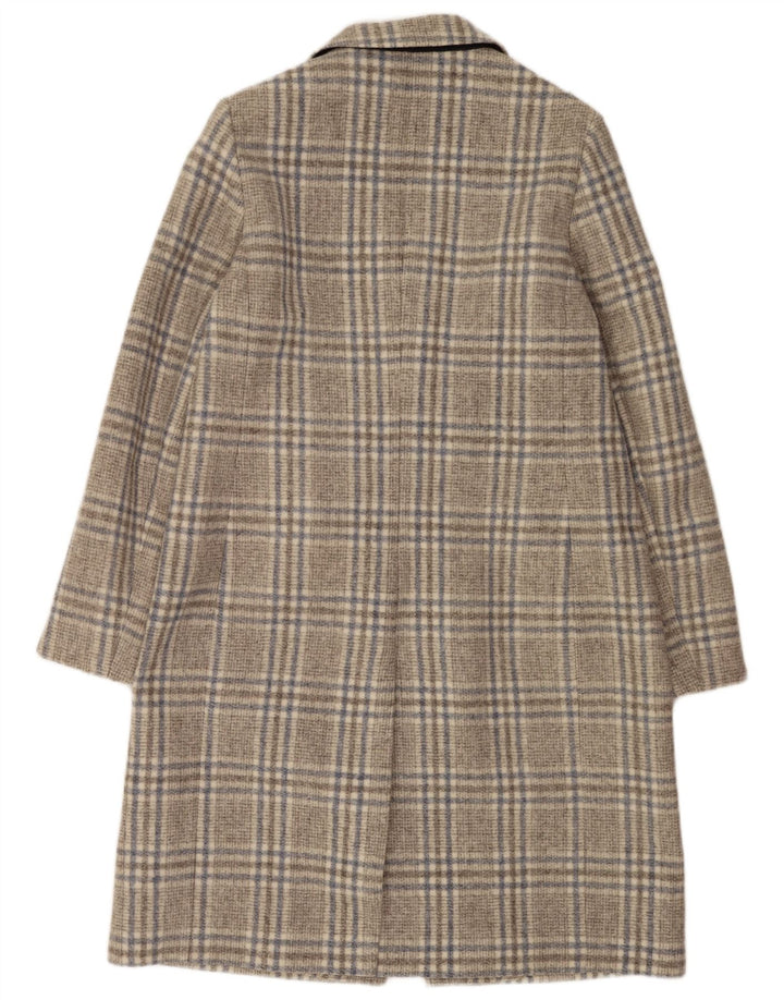 Hobbs Damenmantel UK 16 Large Grau kariertes Acryl