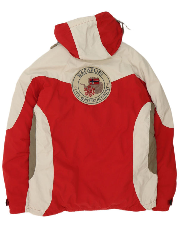 Napapijri Herren Geographic Graphic Skijacke UK 42 XL Rot Farbblock