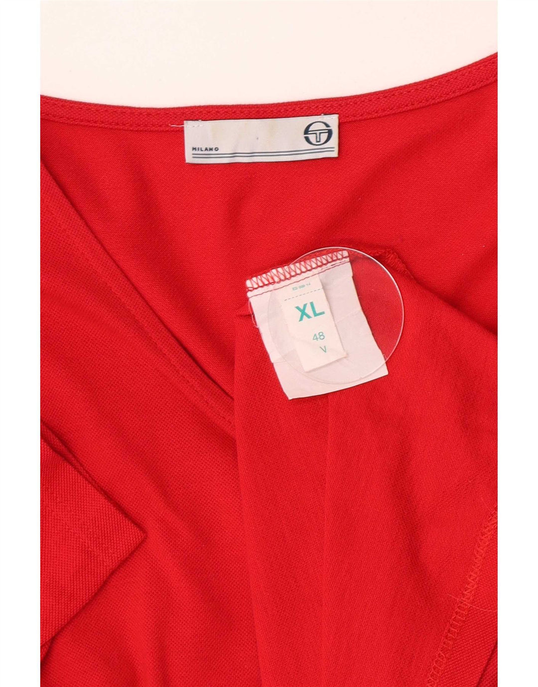 Sergio Tacchini Damen Kurzarm-Blusenoberteil IT 48 XL Rot