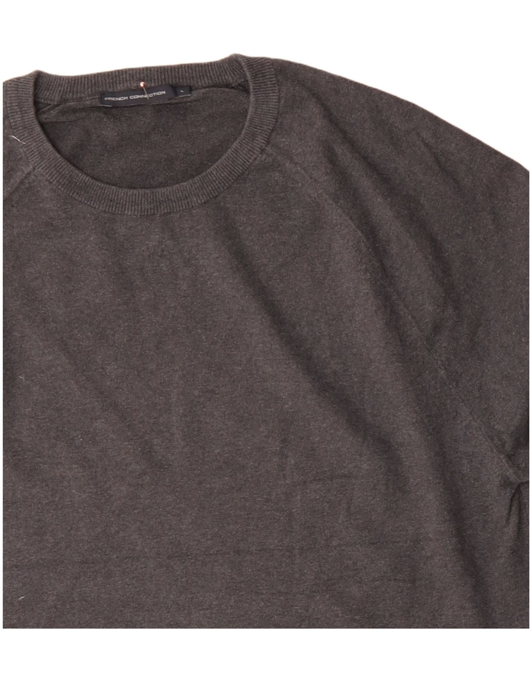 FRENCH CONNECTION Herren-Sweatshirt-Pullover, große graue Baumwolle