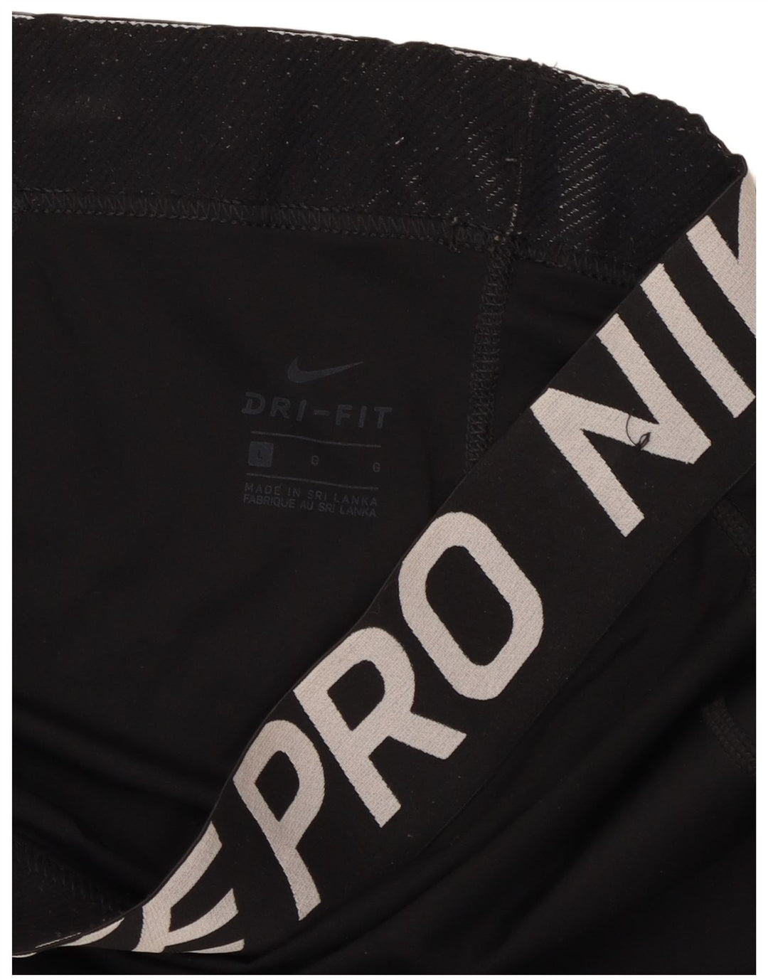 Nike Damen Dri Fit Graphic Leggings UK 16 Large Schwarz