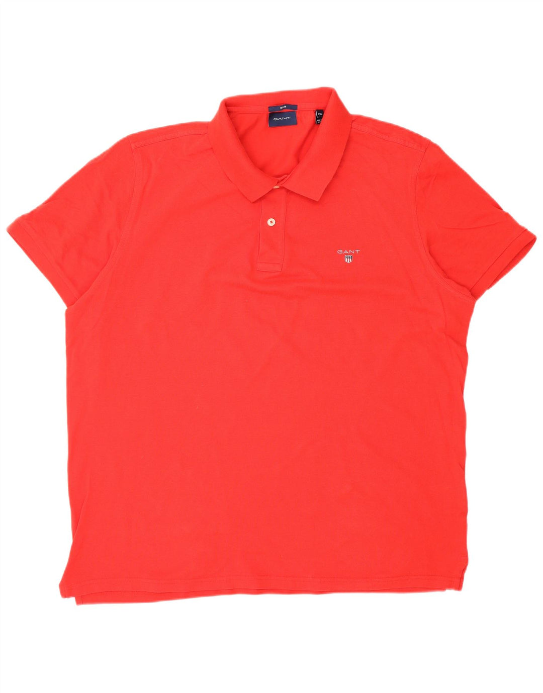 GANT Herren-Poloshirt mit normaler Passform, 2XL, rote Baumwolle