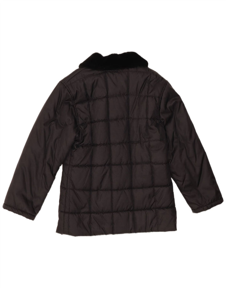 Gigi Rizzi Damen Wattierte Jacke IT 42 Mittelschwarzes Acetat