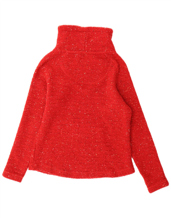 Weird Fish Rollkragenpullover für Damen, Gr. 10, Größe S, rot gefleckt