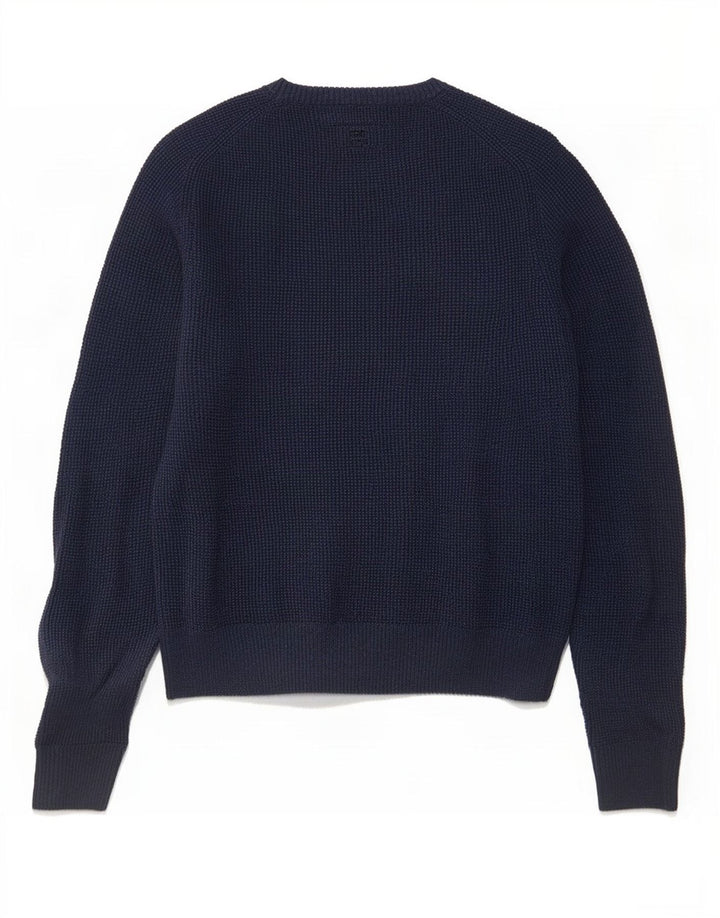 Fat Face Herren-Pullover mit Rundhalsausschnitt, Größe S, marineblau, Baumwolle