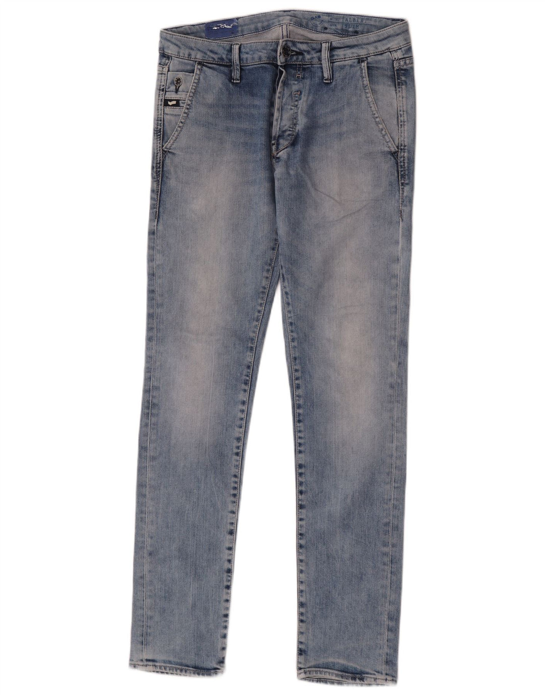 Gas Herren Slim Jeans W30 L32 Blaue Baumwolle
