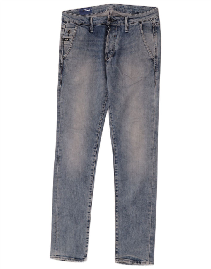 Gas Herren Slim Jeans W30 L32 Blaue Baumwolle