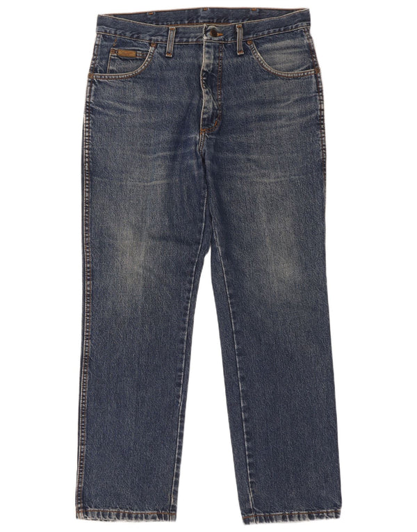 Wrangler Herren Straight Jeans W34 L30 Blaue Baumwolle