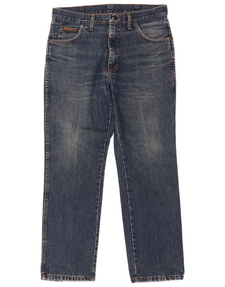 Wrangler Herren Straight Jeans W34 L30 Blaue Baumwolle
