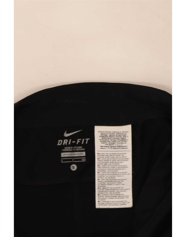 Nike Damen Leggings UK 8 Small Schwarz Polyester