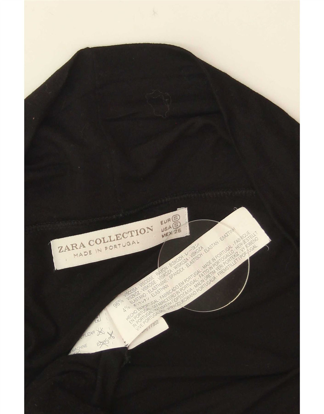 Zara Damen, figurbetontes Kleid, Größe S, Schwarz, Viskose