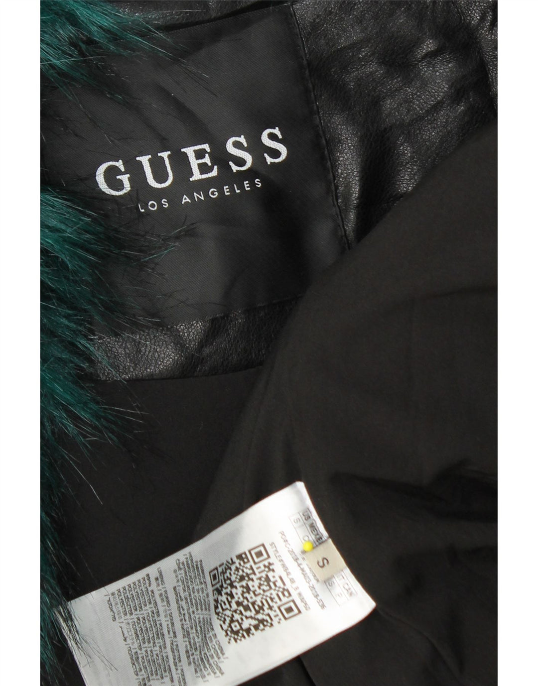 GUESS Damen-Weste aus Kunstpelz, lockere Passform, Gr. 10, klein, grün, Modacryl