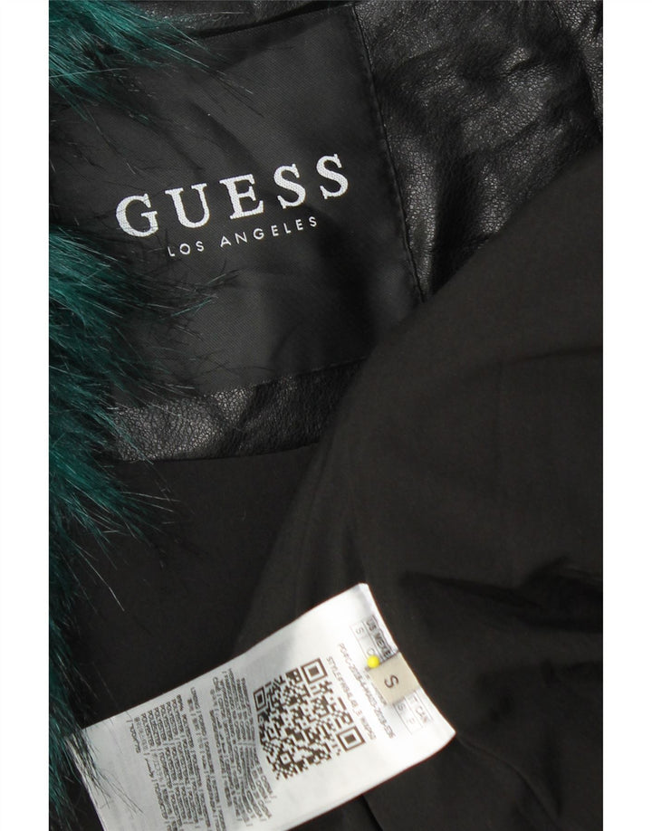 GUESS Damen-Weste aus Kunstpelz, lockere Passform, Gr. 10, klein, grün, Modacryl