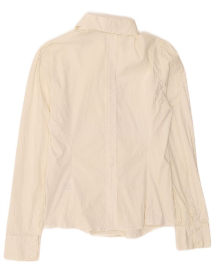 Reiss Damen-Hemd UK 8 Small aus weißer Baumwolle